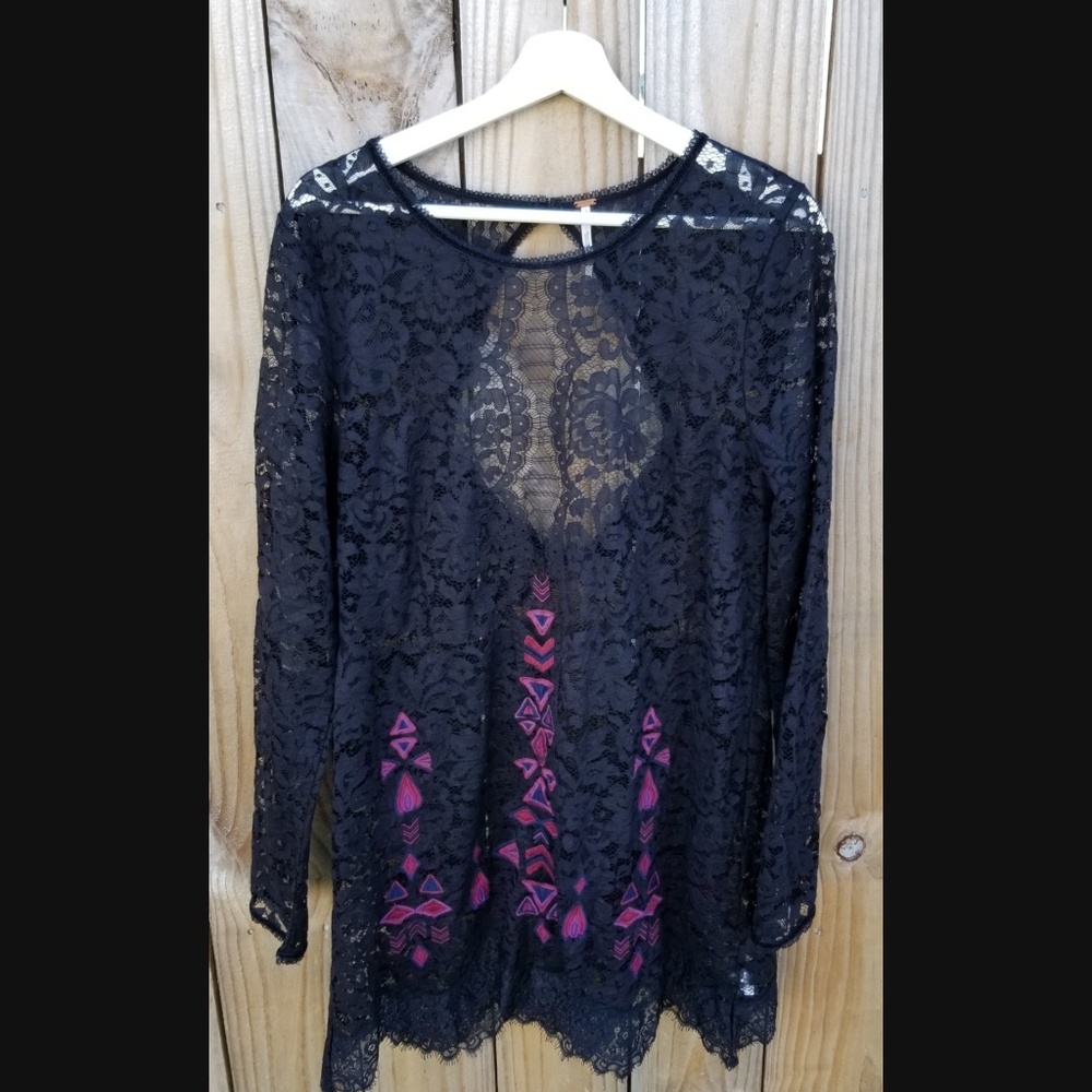 Free People Long Sleeve All Lace Dress